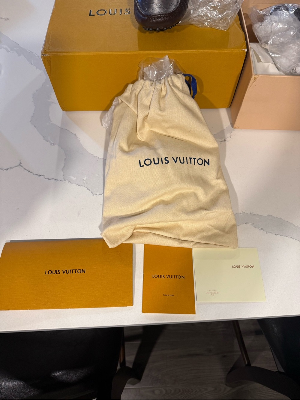 Louis Vuitton Brown Leather Monogram LV Buckle Loafers image 9